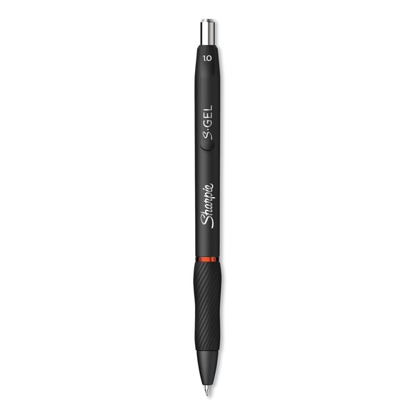 Sharpie S-Gel High-Performance Gel Pen, Retractable, Bold 1 mm, Red Ink, Black Barrel, PK12 PK 2096136